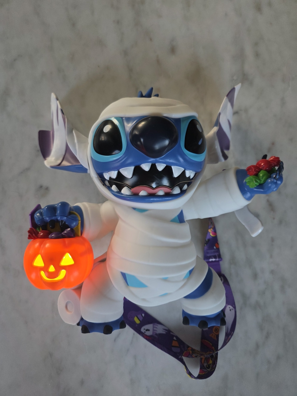 Disney Stitch Mummy Trick-or-Treat Popcorn Bucket Glow In The Dark!